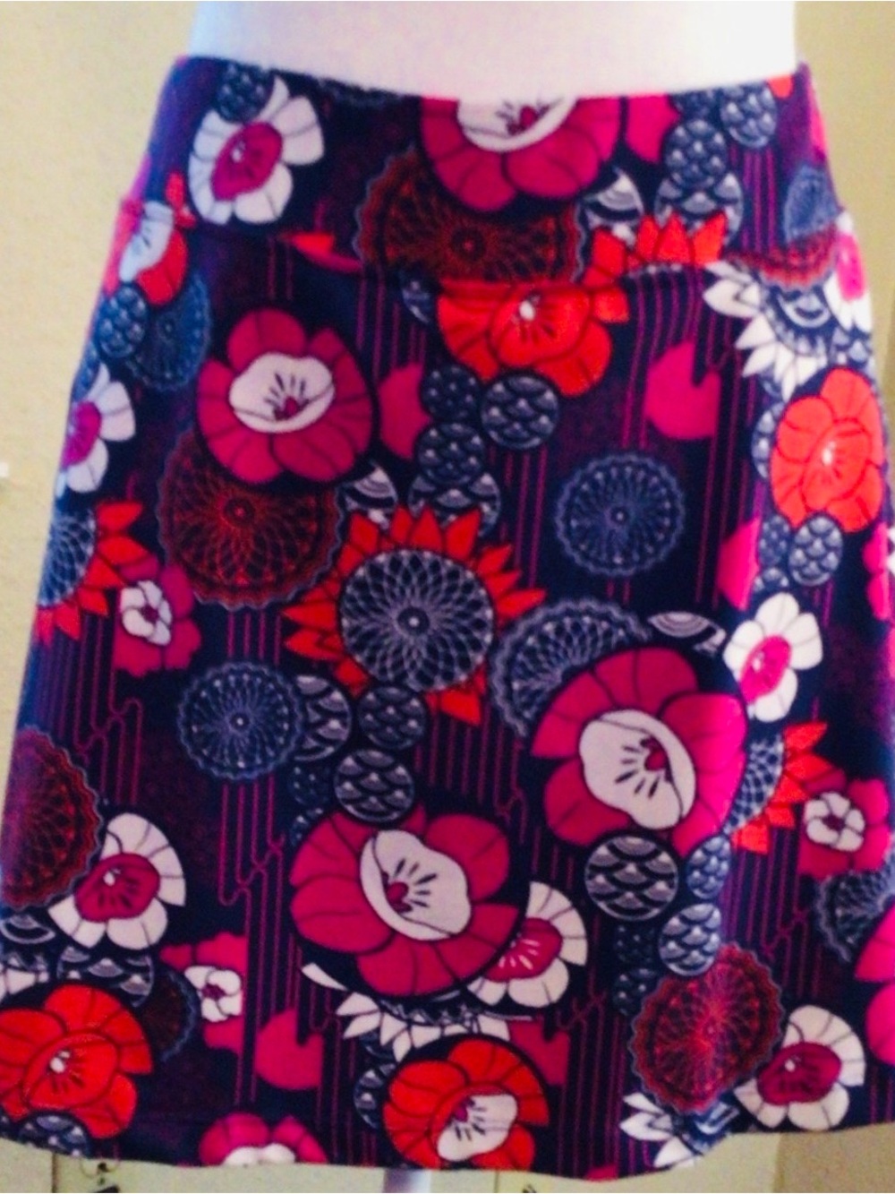 Title Nine Floral A-Line Skort in Purple, Pink and Orange Size M